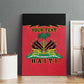 Personalized Afro-Haitians 1964 Canvas Wall Art Coat Of Arms Flag Style - African Pride