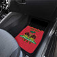 Personalized Afro-Haitians 1964 Car Mats Coat Of Arms Flag Style - African Pride