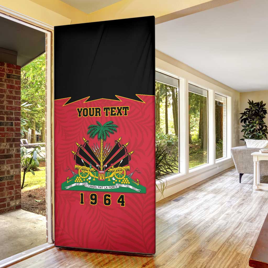 Personalized Afro-Haitians 1964 Door Cover Coat Of Arms Flag Style