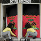 Personalized Afro-Haitians 1964 Door Cover Coat Of Arms Flag Style