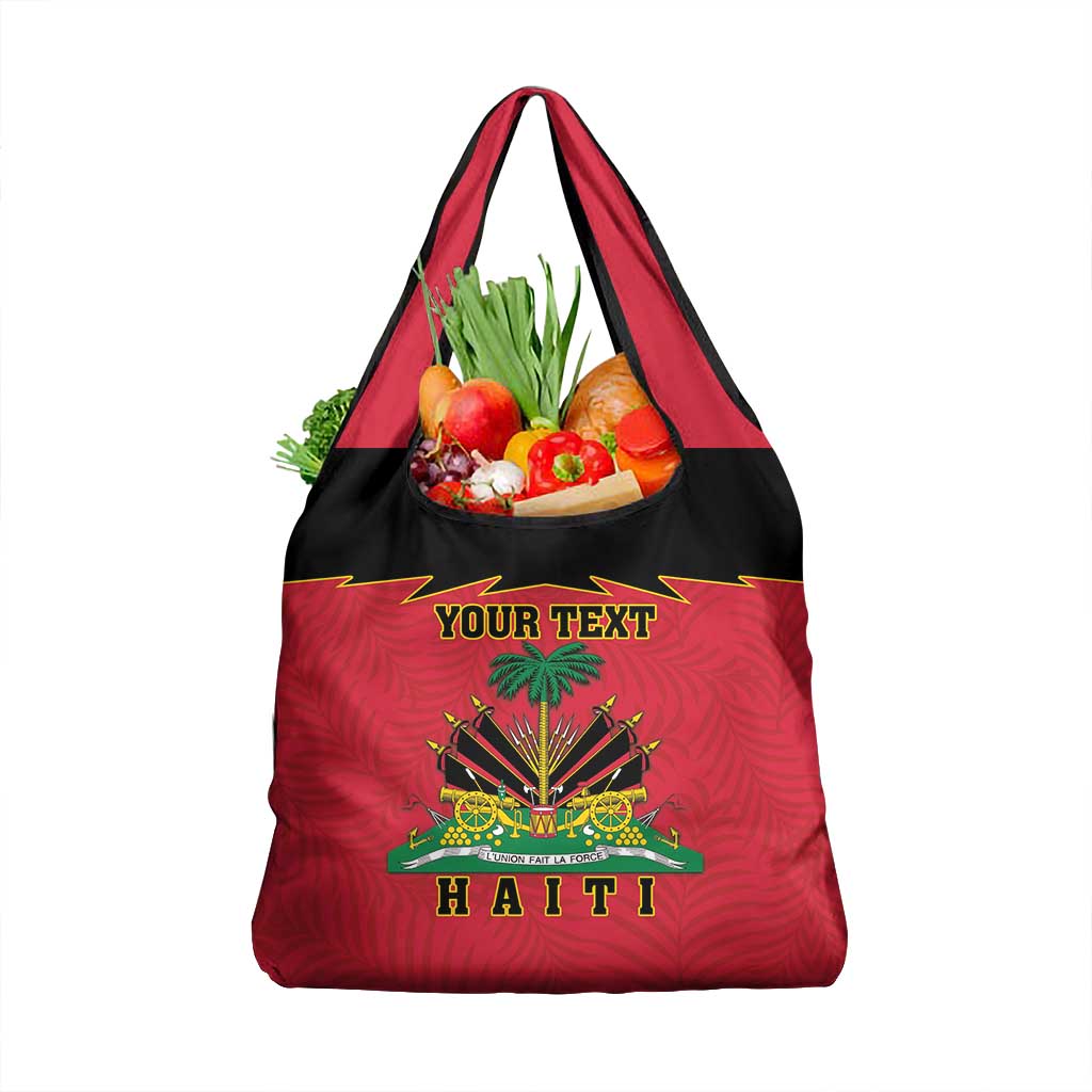 Personalized Afro-Haitians 1964 Grocery Bag Coat Of Arms Flag Style - African Pride