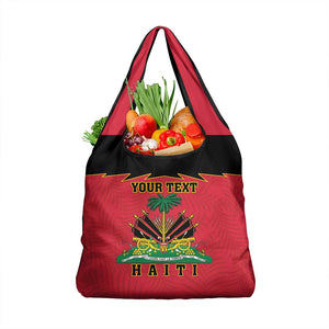 Personalized Afro-Haitians 1964 Grocery Bag Coat Of Arms Flag Style - African Pride