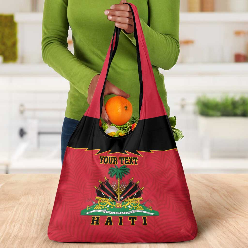 Personalized Afro-Haitians 1964 Grocery Bag Coat Of Arms Flag Style - African Pride