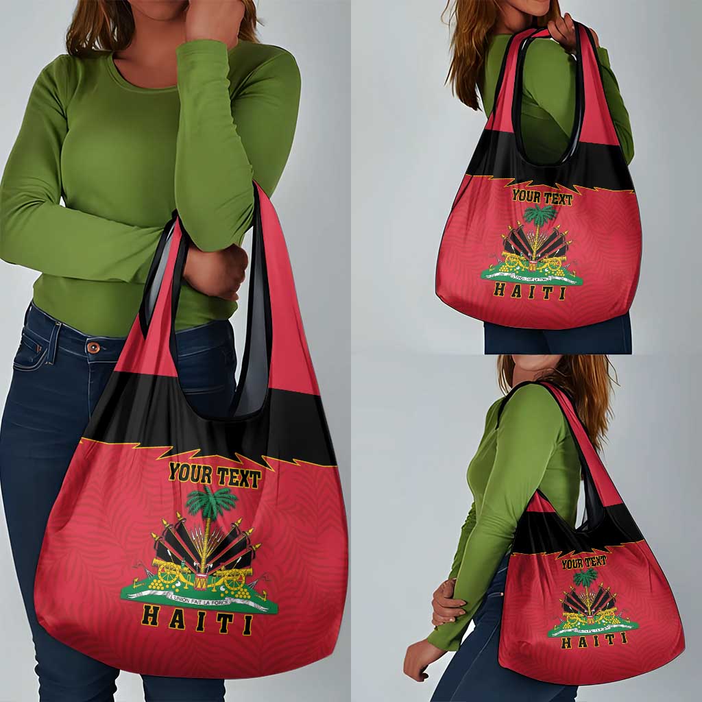 Personalized Afro-Haitians 1964 Grocery Bag Coat Of Arms Flag Style - African Pride