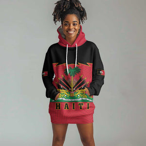 Personalized Afro-Haitians 1964 Hoodie Dress Coat Of Arms Flag Style - African Pride