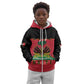 Personalized Afro-Haitians 1964 Kid Hoodie Coat Of Arms Flag Style - African Pride