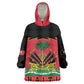 Personalized Afro-Haitians 1964 Kid Wearable Blanket Hoodie Coat Of Arms Flag Style - African Pride