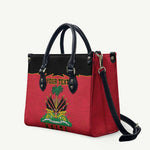 Personalized Afro-Haitians 1964 Leather Bag Coat Of Arms Flag Style