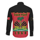 Personalized Afro-Haitians 1964 Long Sleeve Button Shirt Coat Of Arms Flag Style - African Pride
