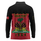 Personalized Afro-Haitians 1964 Long Sleeve Polo Shirt Coat Of Arms Flag Style - African Pride
