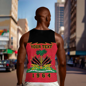 Personalized Afro-Haitians 1964 Men Tank Top Coat Of Arms Flag Style - African Pride