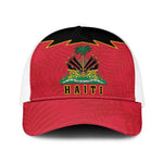 Afro-Haitians 1964 Mesh Trucker Cap Coat Of Arms Flag Style - African Pride