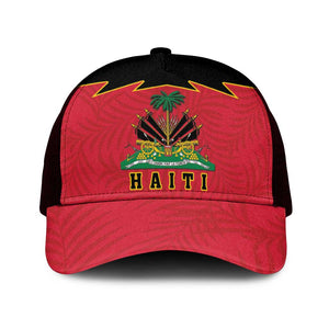 Afro-Haitians 1964 Mesh Trucker Cap Coat Of Arms Flag Style - African Pride