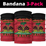 Personalized Afro-Haitians 1964 Neck Gaiter Coat Of Arms Flag Style - African Pride