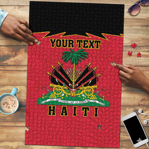 Personalized Afro-Haitians 1964 Puzzle Coat Of Arms Flag Style