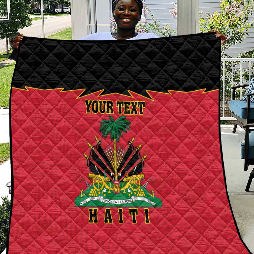 Personalized Afro-Haitians 1964 Quilt Coat Of Arms Flag Style - African Pride