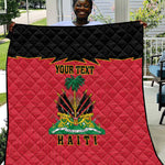 Personalized Afro-Haitians 1964 Quilt Coat Of Arms Flag Style - African Pride