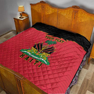 Personalized Afro-Haitians 1964 Quilt Coat Of Arms Flag Style - African Pride