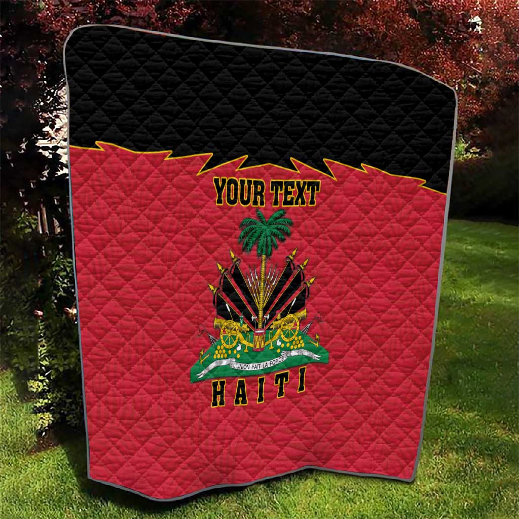 Personalized Afro-Haitians 1964 Quilt Coat Of Arms Flag Style - African Pride