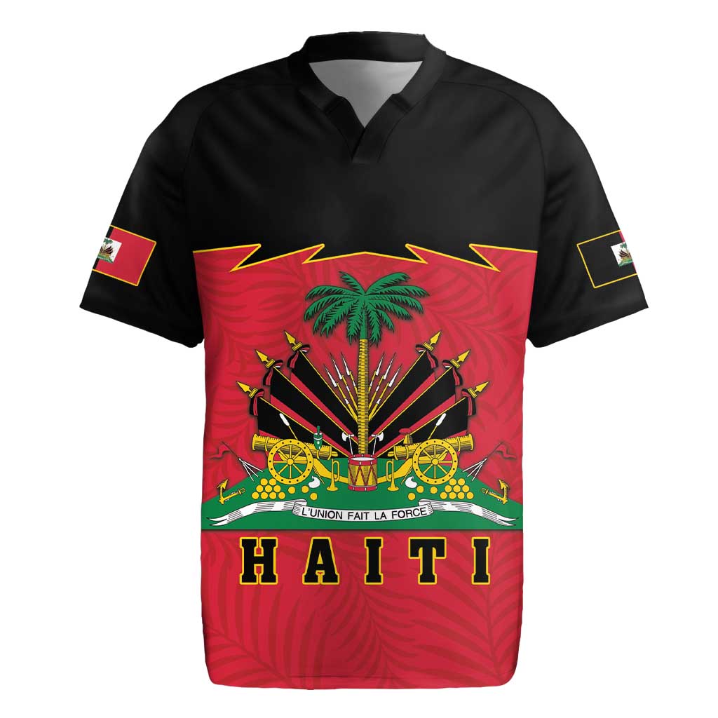Personalized Afro-Haitians 1964 Rugby Jersey Coat Of Arms Flag Style - African Pride