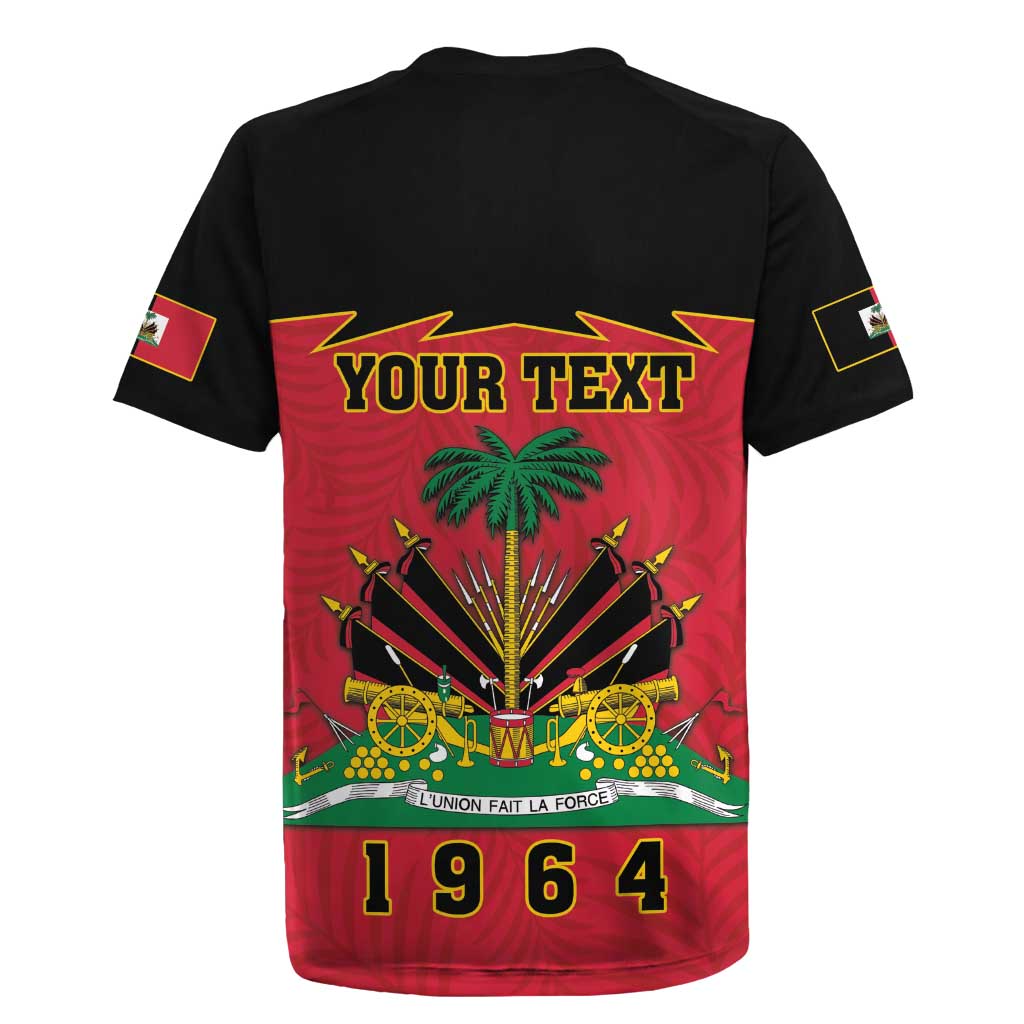 Personalized Afro-Haitians 1964 Rugby Jersey Coat Of Arms Flag Style - African Pride