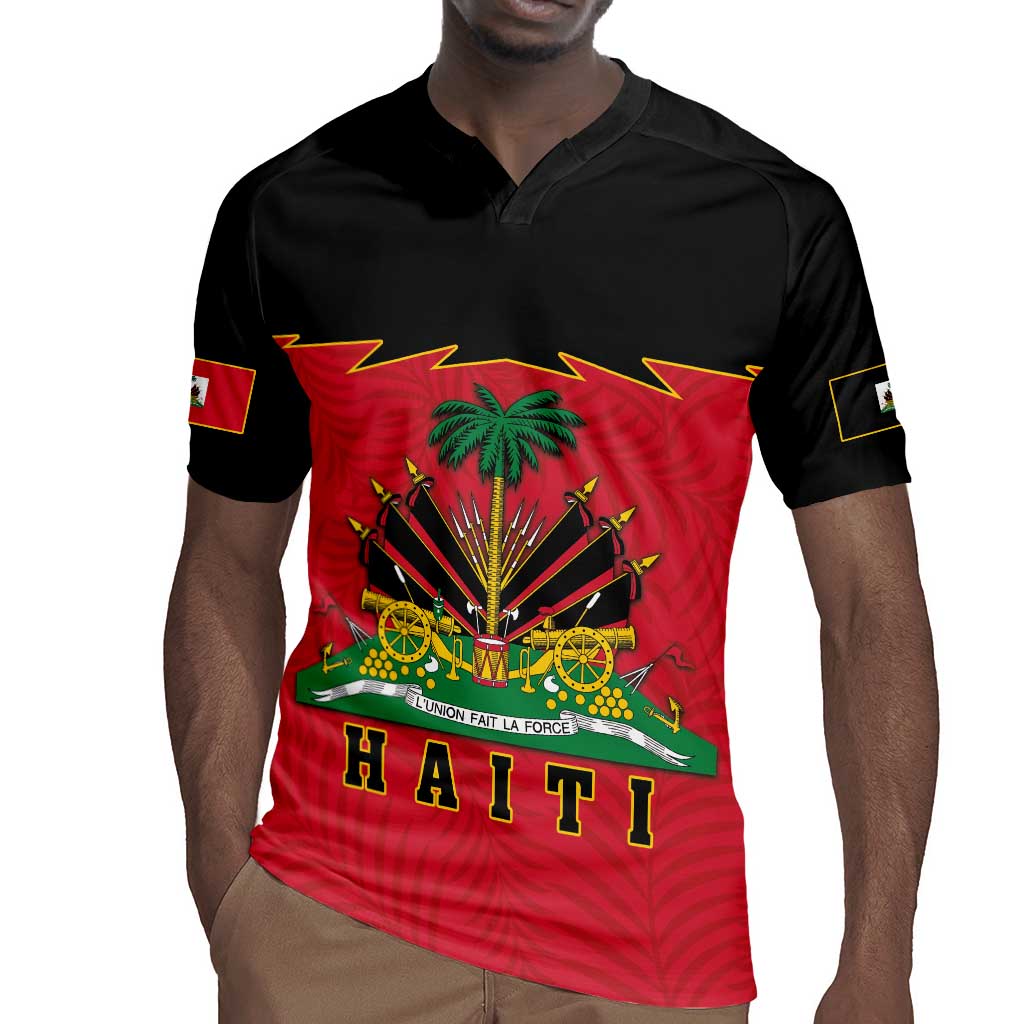 Personalized Afro-Haitians 1964 Rugby Jersey Coat Of Arms Flag Style - African Pride
