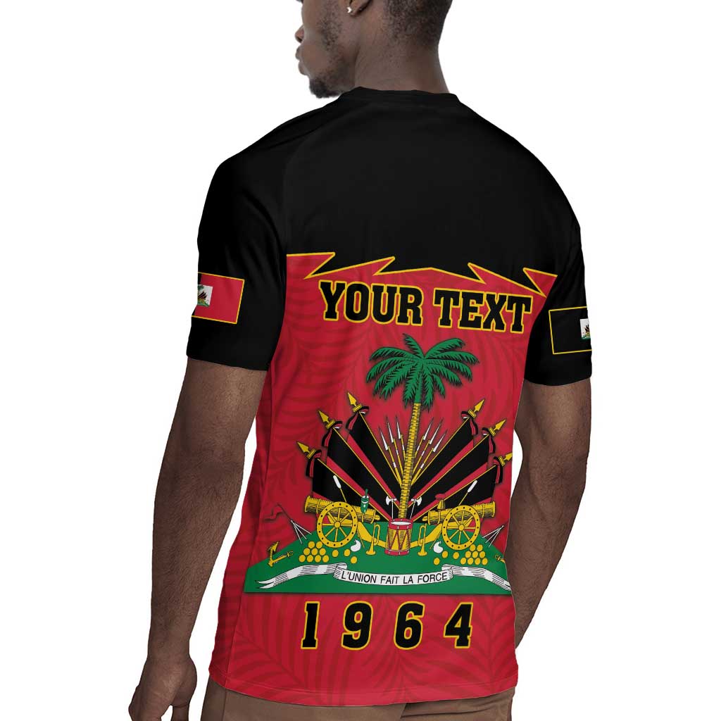 Personalized Afro-Haitians 1964 Rugby Jersey Coat Of Arms Flag Style - African Pride
