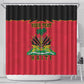 Personalized Afro-Haitians 1964 Shower Curtain Coat Of Arms Flag Style - African Pride