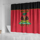 Personalized Afro-Haitians 1964 Shower Curtain Coat Of Arms Flag Style - African Pride
