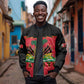 Personalized Afro-Haitians 1964 Sleeve Zip Bomber Jacket Coat Of Arms Flag Style - African Pride