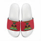 Personalized Afro-Haitians 1964 Slide Sandals Coat Of Arms Flag Style