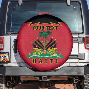 Personalized Afro-Haitians 1964 Spare Tire Cover Coat Of Arms Flag Style - African Pride