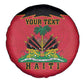 Personalized Afro-Haitians 1964 Spare Tire Cover Coat Of Arms Flag Style - African Pride