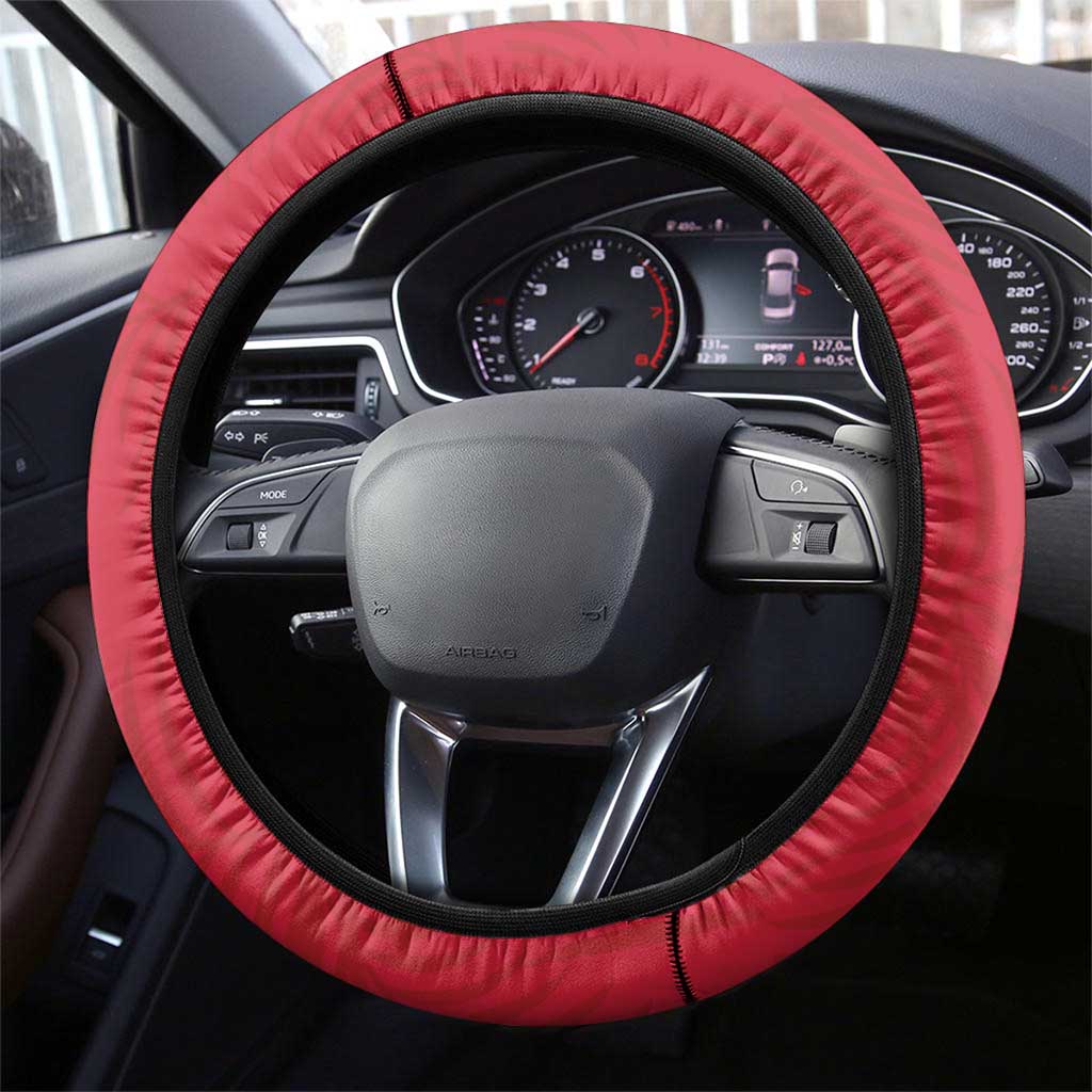 Afro-Haitians 1964 Steering Wheel Cover Coat Of Arms Flag Style - African Pride