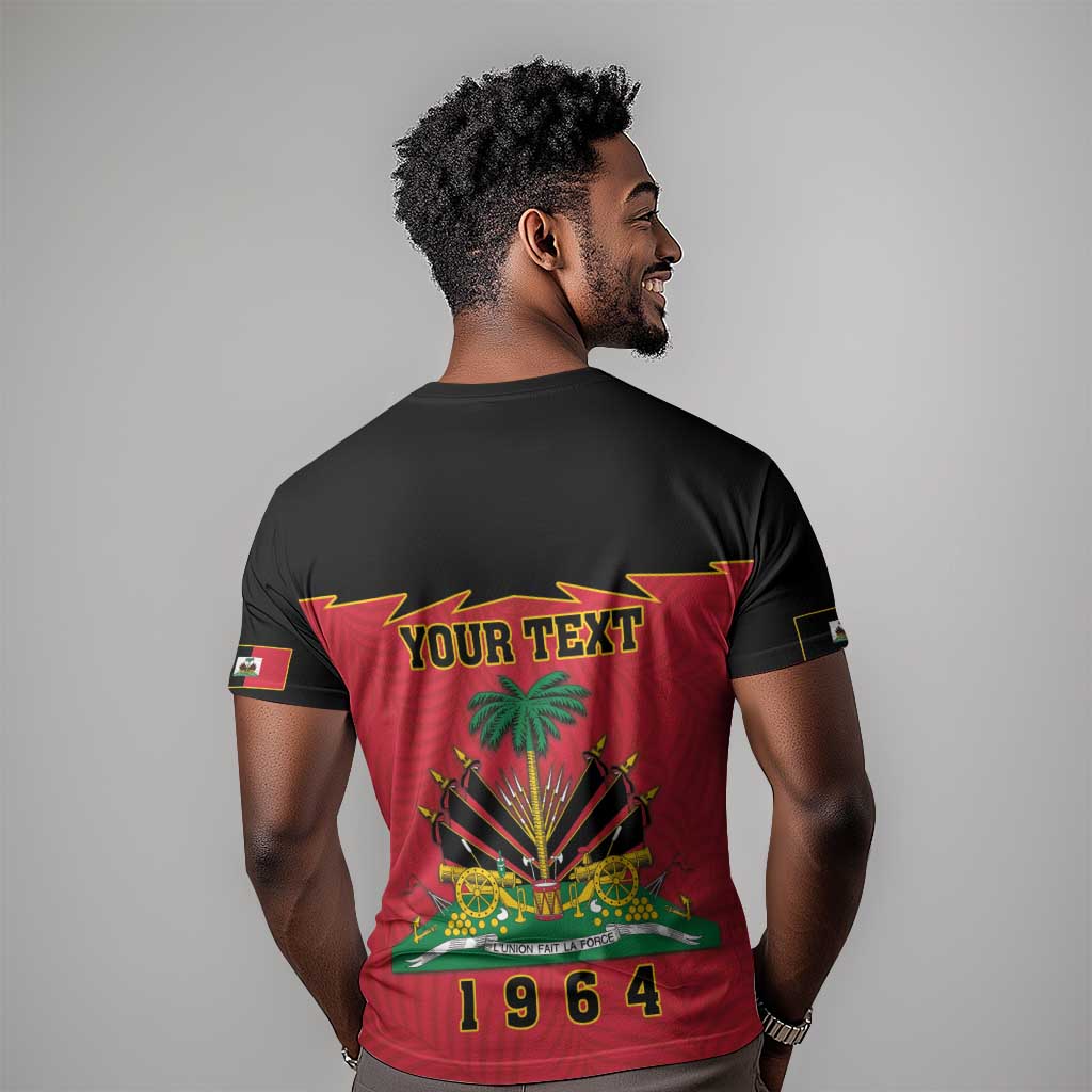 Personalized Afro-Haitians 1964 T shirt Coat Of Arms Flag Style - African Pride