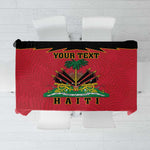 Personalized Afro-Haitians 1964 Tablecloth Coat Of Arms Flag Style - African Pride