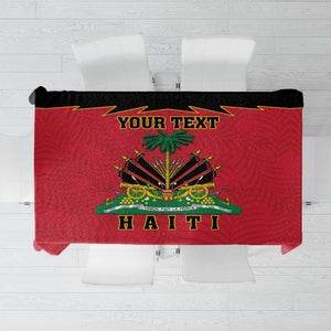 Personalized Afro-Haitians 1964 Tablecloth Coat Of Arms Flag Style - African Pride