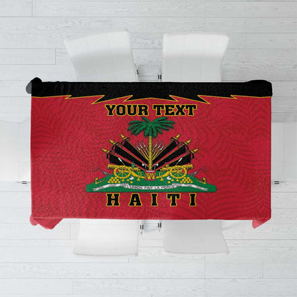 Personalized Afro-Haitians 1964 Tablecloth Coat Of Arms Flag Style - African Pride
