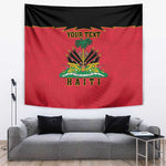 Personalized Afro-Haitians 1964 Tapestry Coat Of Arms Flag Style - African Pride