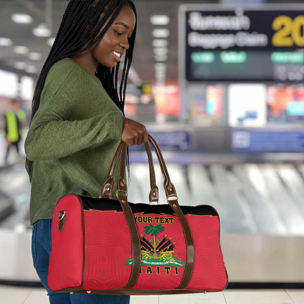 Personalized Afro-Haitians 1964 Travel Bag Coat Of Arms Flag Style