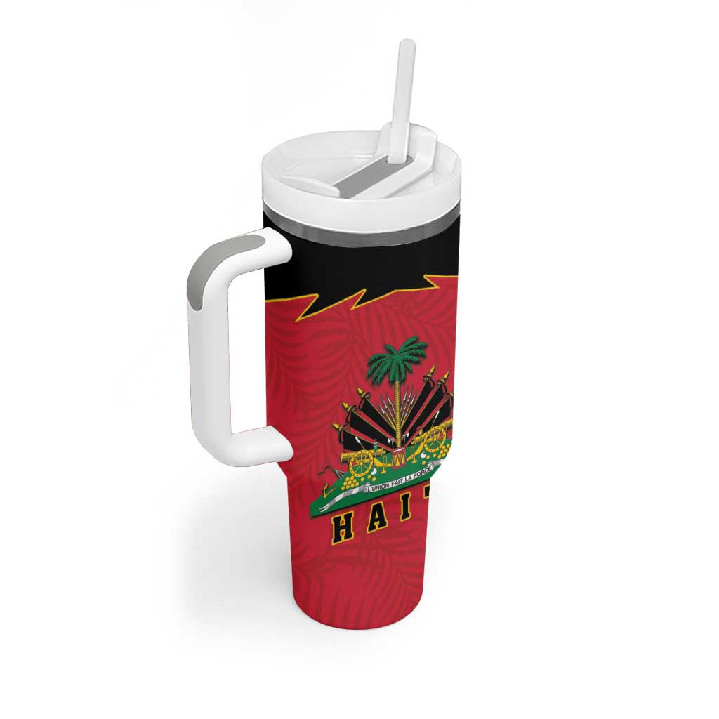 Personalized Afro-Haitians 1964 Tumbler With Handle Coat Of Arms Flag Style - African Pride