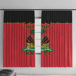 Personalized Afro-Haitians 1964 Window Curtain Coat Of Arms Flag Style - African Pride