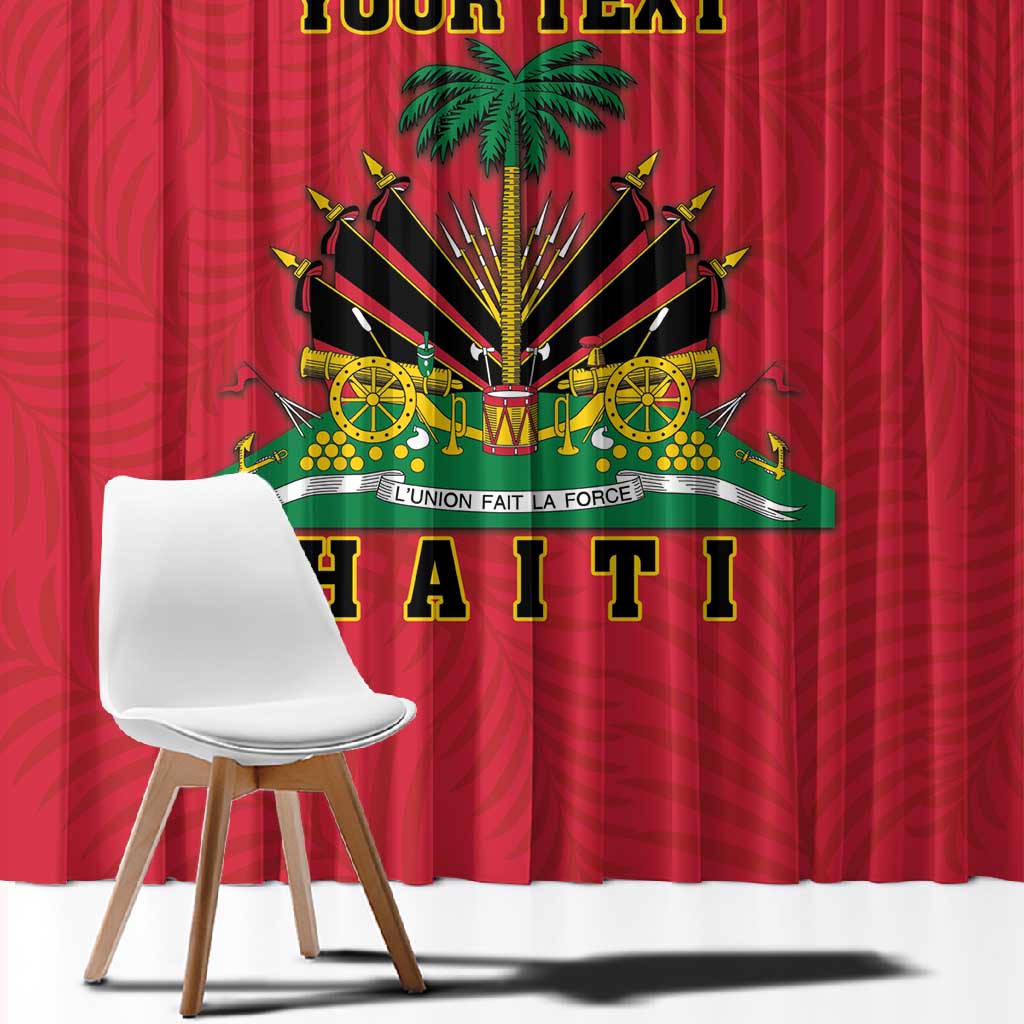 Personalized Afro-Haitians 1964 Window Curtain Coat Of Arms Flag Style - African Pride