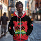 Personalized Afro-Haitians 1964 Zip Hoodie Coat Of Arms Flag Style - African Pride