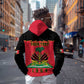 Personalized Afro-Haitians 1964 Zip Hoodie Coat Of Arms Flag Style - African Pride