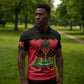 Personalized Afro-Haitians 1964 Zipper Polo Shirt Coat Of Arms Flag Style