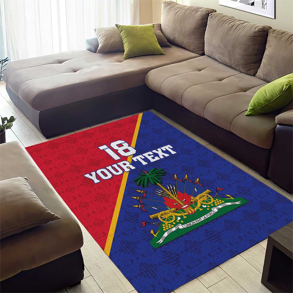 Custom Afro Haiti Football Area Rug Les Grenadiers - African Pride