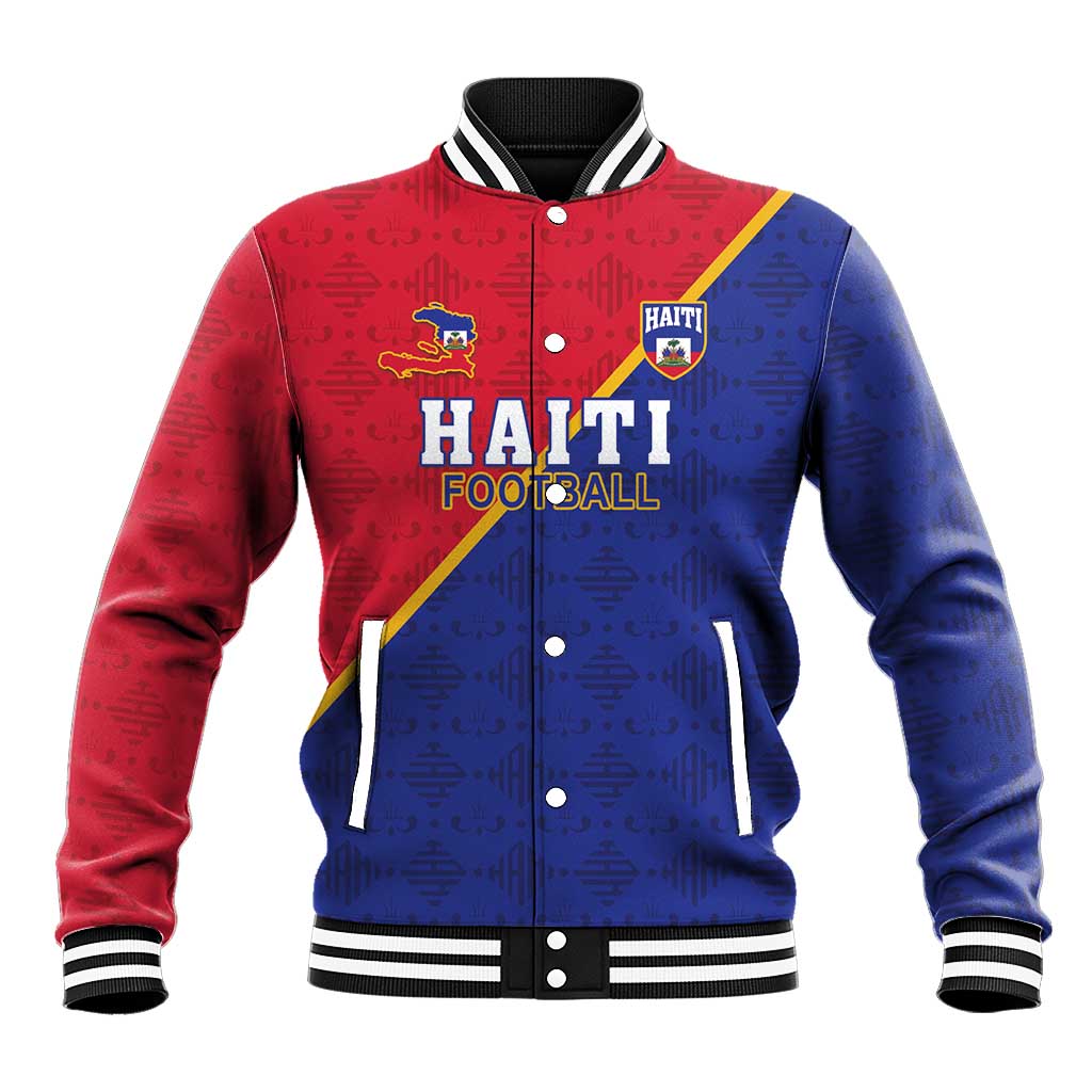 Custom Afro Haiti Football Baseball Jacket Les Grenadiers - African Pride