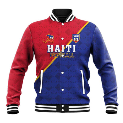 Custom Afro Haiti Football Baseball Jacket Les Grenadiers - African Pride