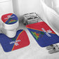 Custom Afro Haiti Football Bathroom Set Les Grenadiers
